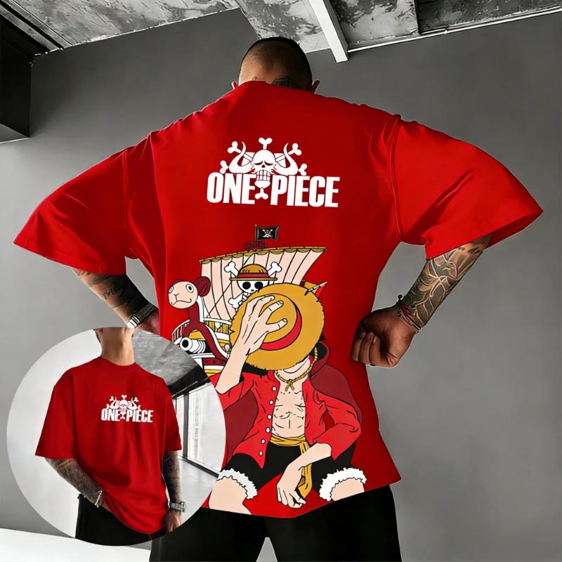 One Piece Luffy Anime Mens T Shirt Cotton Short Sleeve Tee 2026 Summer Streetwear Graphic Print Casual Tops Y2k Clothes Unisex