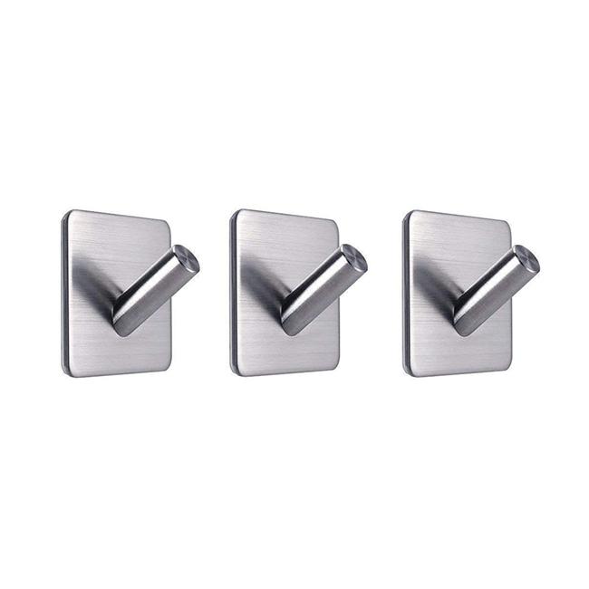 4 Pack Bathroom Kitchen Towel Hooks Waterproof Stainless Steel Heavy Duty Adhesive Hook