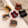 New Knitted Hairpin Female Milk Curry Sweet Casual All-match Bow Hairpin Hair Pans Hair Ball Hair Accessories
