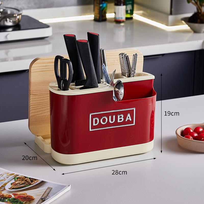 Многофункциональный держатель для кухонных ножей и разделочных досок Dopamine со встроенным хранилищем.