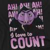 Sesame Street Unisex Adult The Count Ah! Ah! Ah! T-Shirt