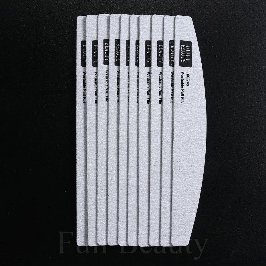 10 шт. косметические шлифовальные пилочки для ногтей 180/240 салонные инструменты для дизайна ногтей Маникюрные пилочки для ногтей и буфер для ногтей