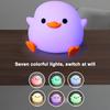 Silicone Duck Pat Night Light Simple Touch Lamp Eye Caring Atmosphere Light 7 Light Colors Cute Nursery Nightlight for Kids Room