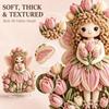 Stereo Visuals Flower Fairy Poke Art Kit Thick Board Embroidery Craft Set  Desk Styling