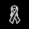 1/3/5Pcs Black Rhinestones Ribbon Brooch Funerals Memorial Pin For Woman Men Suit Dress Shirt Accessories Mourning Badge