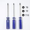 Стальная отвертка T8/9/10 Серебристо-синяя Отвертка Torx Защищенная от несанкционированного доступа Отвертка Игровая консоль