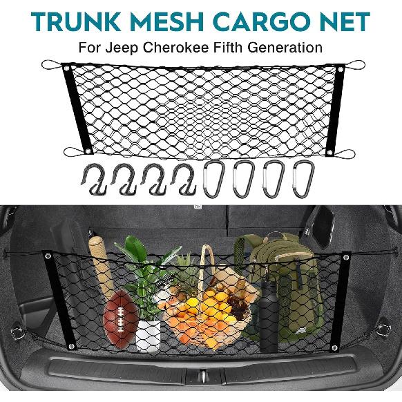 Trunk Mesh Cargo Net for -2024 Cherokee, Envelope Style Cargo Net Accessorie