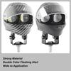 Motorcycle Fog Lights Waterproof Outdoor Spotlight Helmet Shaped Double Color Flash Motorcycle Driving Lights For Road Touring