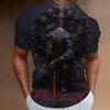 Retro T-Shirts For Men 3d Samurai Print Short Sleeve Tops Summer Casual T-Shirt Men Short Sleeved Shirts Oversized Men Clothing