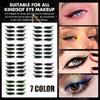 Eyelash Stickers Reusable Glitter Eyeliner False Eyelash Stickers Nightclub Stage Eye Makeup Stickers Lazy Eyeliner False Eyelashes Stickers