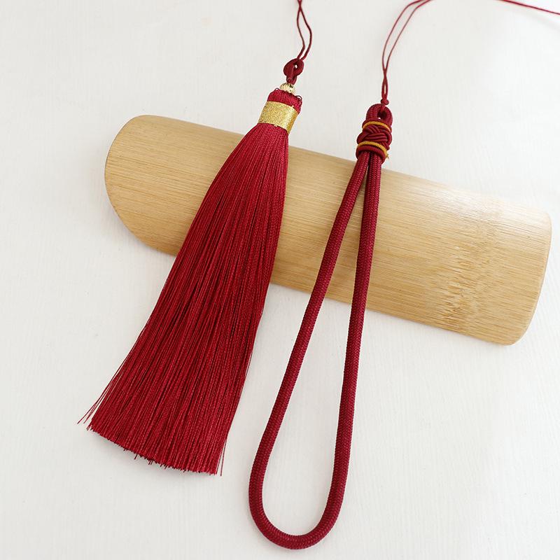 Nylon Pineapple Knot Hanging Rope with Tassels and Double Pull Rings - Car Gift Pendant