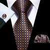 2021 Men Ties 10 Styles Silk Necktie Hanky Cufflinks Plaid Striped Ties Set for Business Wedding