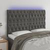 VidaXL LED Headboard Bedroom Furniture Double Bed Accessory Head of Bed Frame Interior Dark Grey 3122809