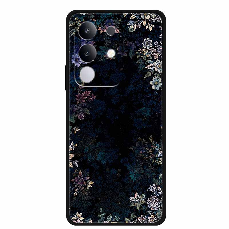 For vivo T4x Cover Silicone TPU Phone Case Funda for vivo T4x 5G V2437 Black Back Bumper Soft Protector Cartoon Anime Cute Capa