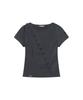 MISEKI SEOUL Diagonal Open Short Sleeve Charcoal
