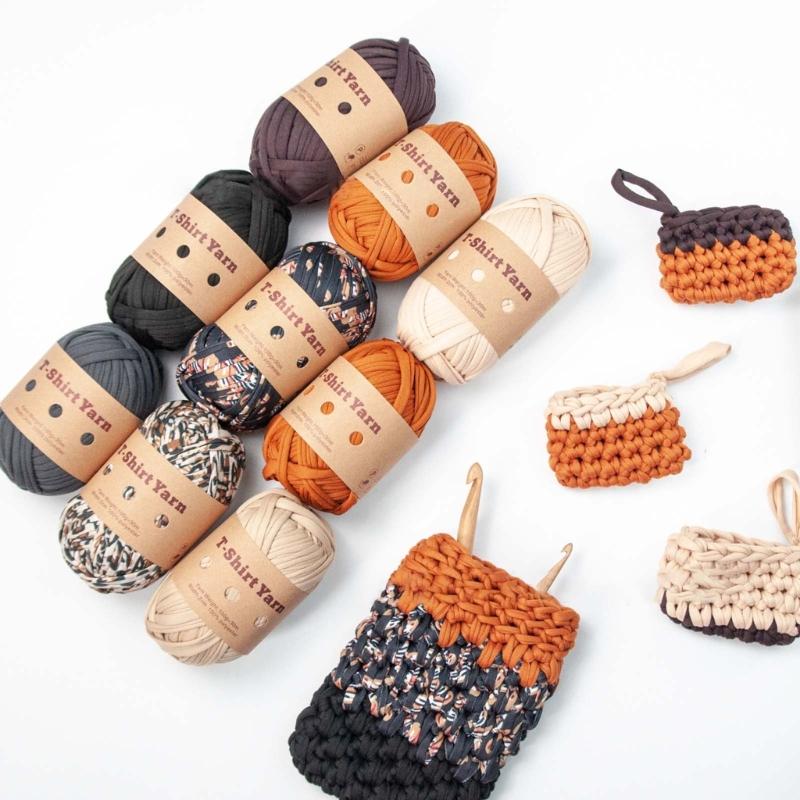 Ручная полоса из ткани Пряжа для футболок Пряжа для вязания крючком и спицами для рукоделия для ручной сумки DIY