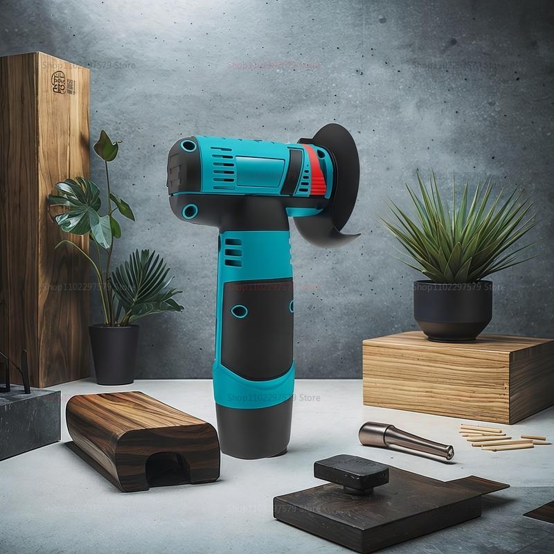 12V Cordless Electric Angle Grinder 19500rpm Lithium Battery Mini Polishing Grinding Machine Diamond Cutting Tools for Home DIY