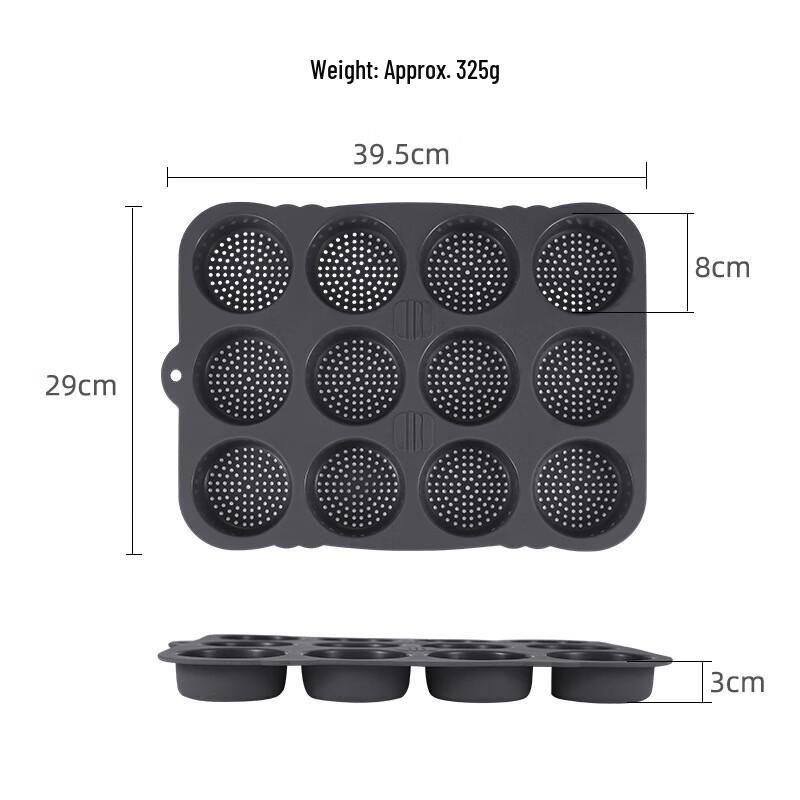 Силиконовая форма для выпечки булочек для гамбургеров на 12 ячеек