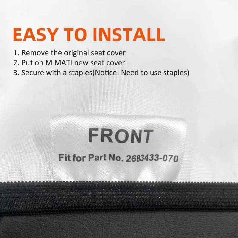 M MATI Чехол на сиденье квадроцикла Кожаный Совместим с Polaris Sportsman 500 400 300 700 450 600 800 MV7 Hawkeye 2005-2014, Номер детали# 2683434-070 2684045 2684046