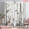 2pcs,2D Plane Printing Minimalist Curtains Forest Fauna Versatile Durable Polyester (without Rod) Room Decor Ldeal for Bedroom,