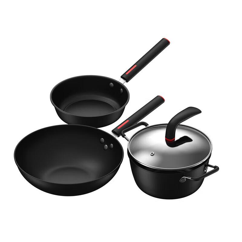 DStt Qizizi Stainless Steel 3-Piece Cookware Set