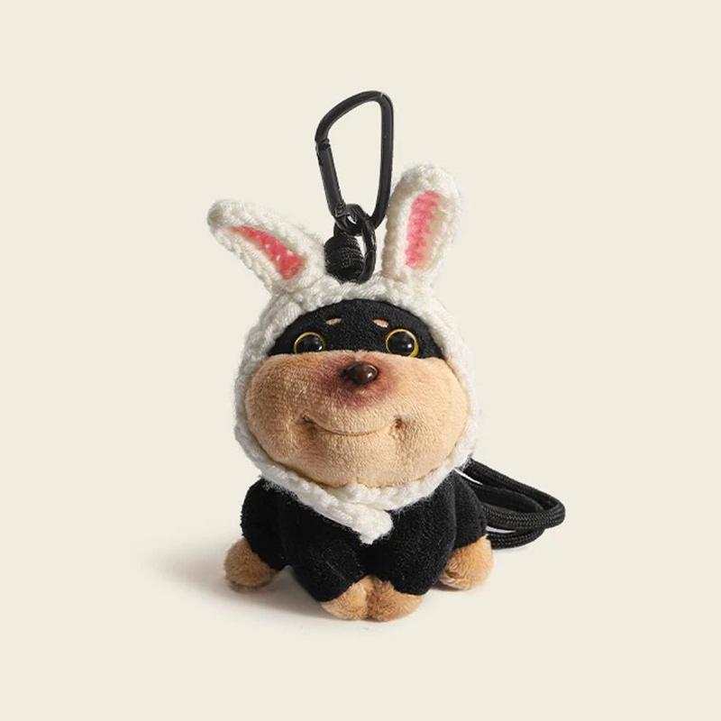 Cute Creative Bee Puppy Charm Bag Pendant Cute Diy Hanging Decoration Funny Keychain Kawaii Backpack Decoration Gifts