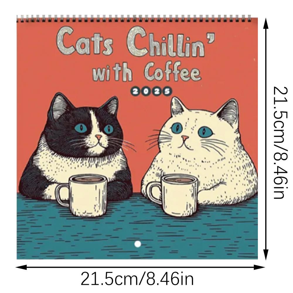 2025 Calendar Cat Design Hangable 2025 Calendar 2025 Hangable Monthly Wall Calendar for Living Room Bedroom Wall Decor