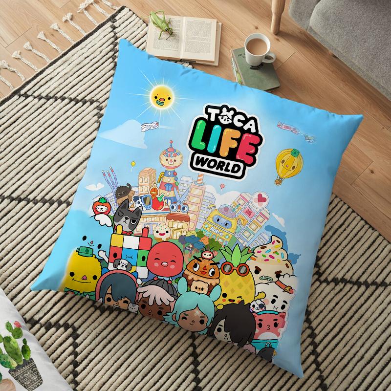 Чехол для подушки Toca Life World, наволочка Toca Boca для домашнего стула, детская комната, мягкая декоративная наволочка 45*45 см