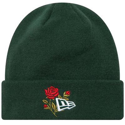 New Era Шапка-бини Rose Icon Cuff Knit, унисекс, зеленая кепка