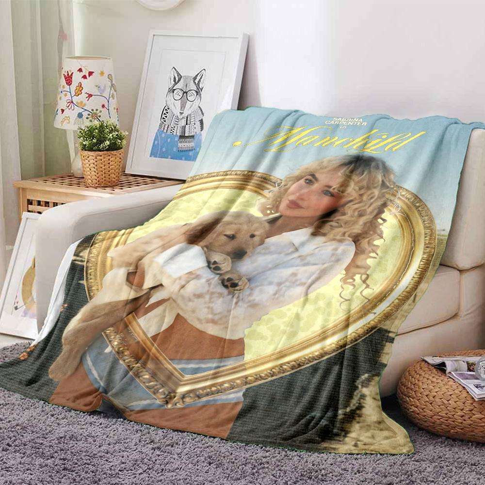 Sabrina Carpenter Blanket Soft Throw Blanket For Home Bedroom Bed Sofa Travel Office Solid Christmas Blanket