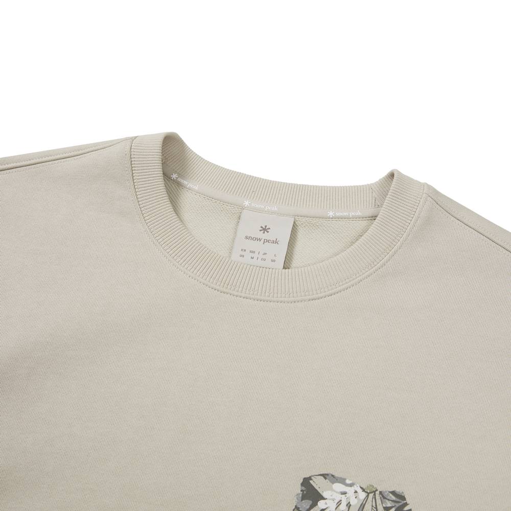 [Snowpeak] Tropical Graphic Sweatshirt Light Beige (S24FUFHT64)
