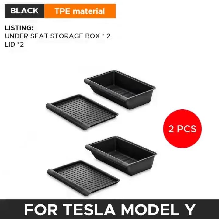 For Tesla Model Y 2020-2024 Juniper 2025-2026 Under Seat Storage Box Car Interior Accessories Drawer Type Organizer Lower Box