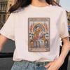 Womens Tarot Card Flower Funny Time Ladies Cartoon Fashion Short Sleeve Summer Printed Tshirt Womens Tshirt Top Pattern