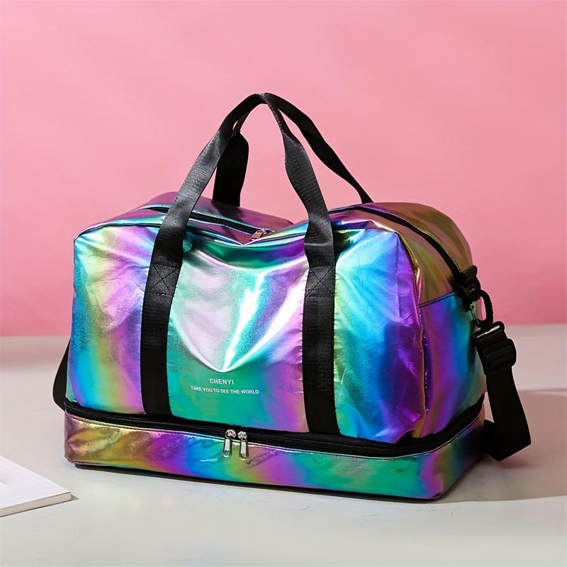 Многофункциональная дорожная сумка-даффл большой вместимости, легкая нейлоновая сумка-тоут для выходных для спортзала, спорта, поездок на ночь