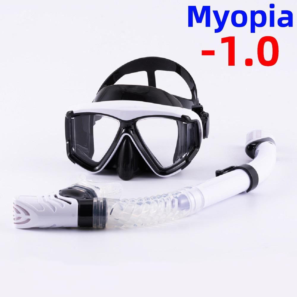Оптический набор для подводного плавания с маской для близорукости, очки для плавания с близорукостью, панорамные очки с широким обзором для взрослых и молодежи
