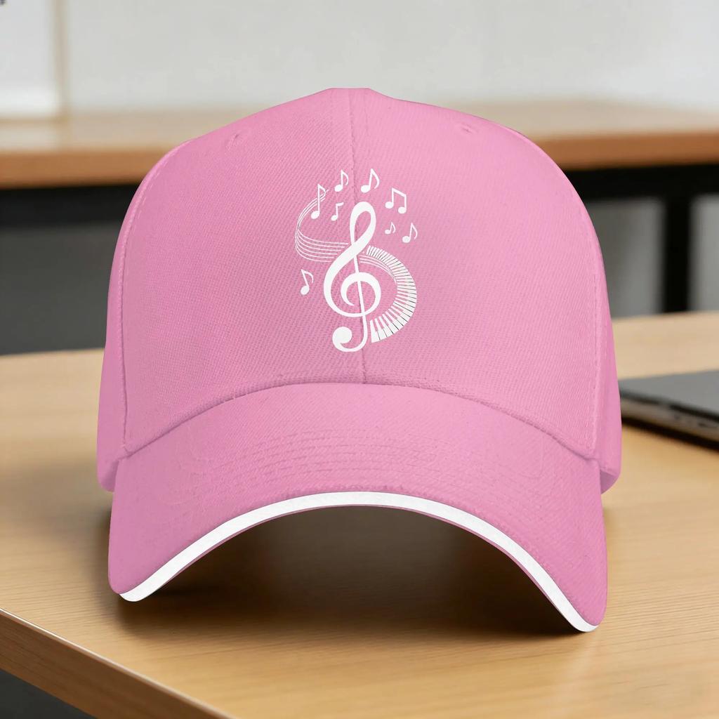 Treble Clef Keyboard Music Notes Casual Baseball Cap Running Hippie Trucker Hat Summer Breathable Women Unisex Yk Baseball Caps