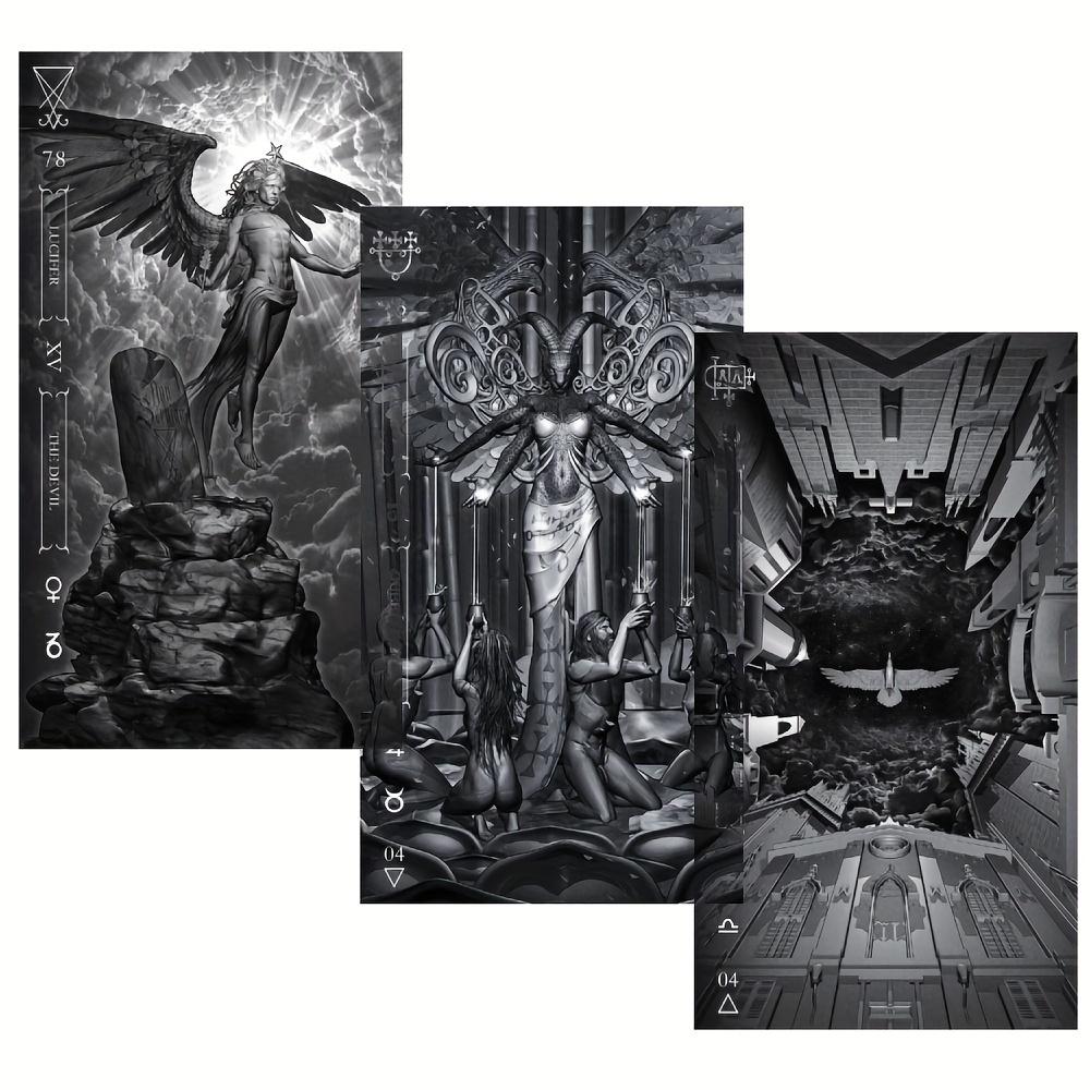 Goetia Card Reading In Darkness — колода из 78 карт для гадания и настольных игр, английское издание, стандартный размер, возраст 14+