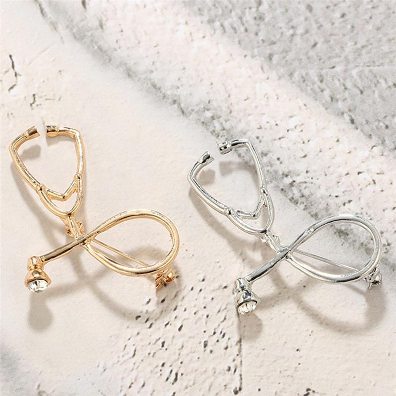 Доктор Медсестра Стетоскоп Брошь Булавка Врач Студент-медик Выпускной Подарок