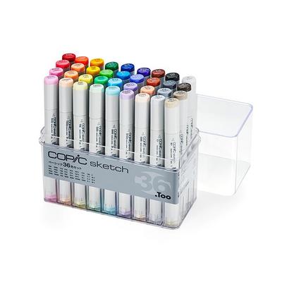 COPIC Scetch Markers Basic базовый набор спиртовых маркеров, 36шт.
