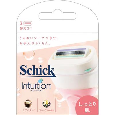 Sic japan Cic. INTUITION влажная кожа, 3 запасных лезвия Сменные лезвия для женщин Женские бритвы При замене лезвия будьте осторожны, чтобы не пораниться