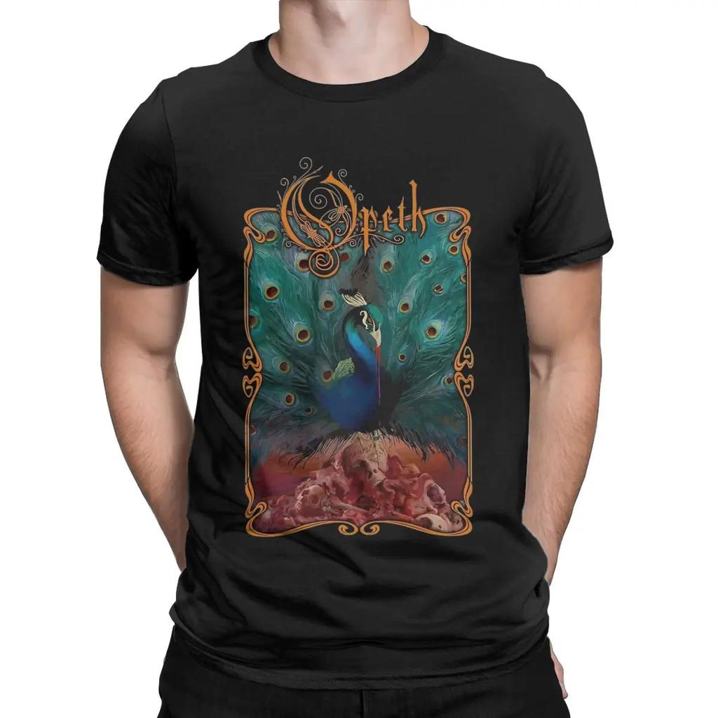 Футболки с логотипом Opeth, футболки группы в стиле дэт-метал для унисекс, винтажные футболки с музыкальным альбомом, смешные футболки с круглым вырезом и коротким рукавом, футболка для взрослых