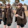 Осенне-зимняя куртка-пуховик с капюшоном, жилет, женская универсальная повседневная верхняя одежда, хлопковый жилет, куртка, толстое верхнее пальто