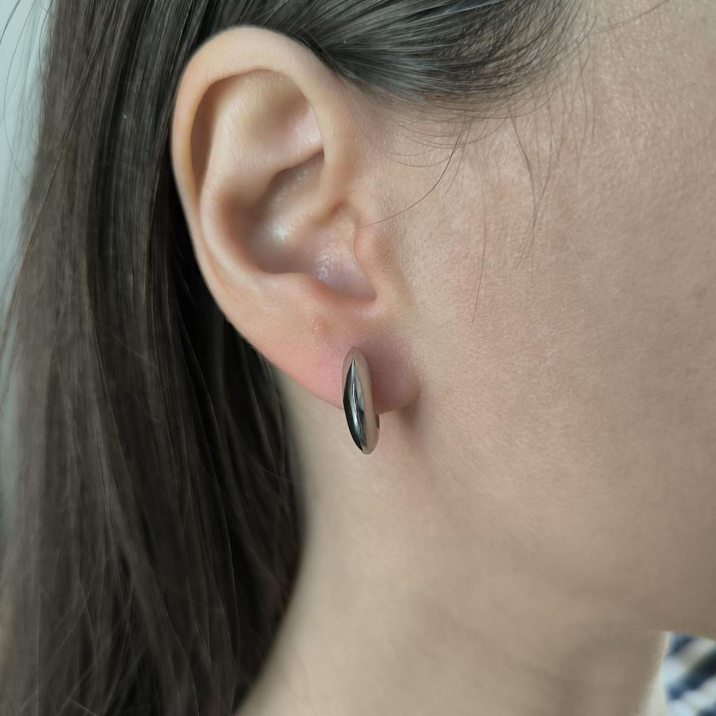 Серебряные серьги без камней (2191810)