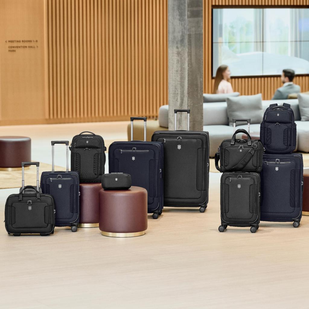 Victorinox Werks Traveler Frequent Flyer Suitcase with Two Laundry Garment TSA ID Expandable Bag for Men and Model 653656 7.0 Carry-On Wheels, Bag,