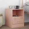 VidaXL Pink Bedside Table 34.5x39x44 Cm Steel, Cabinet, Bedroom Furniture, Phone Stand, Cabinet 841753