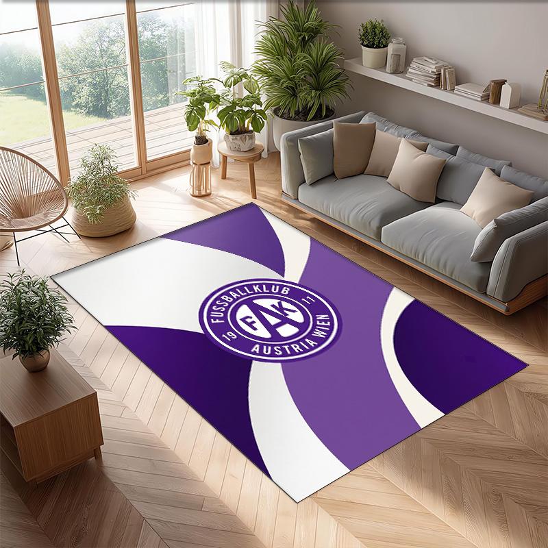 Austria Wien FC Soccer Football Pattern Soft Area Rug Non Slip Indoor Floor Carpet Sports Decor Mat for Bedroom