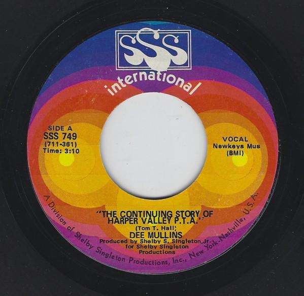 7-дюймовая пластинка DEE MULLINS - The Continuing Story Of Harper Vall SSS749 SSS Internation 1968 US Folk Б/у