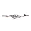 Women Sweater Collar Clip Clasps Shirt Dress Cinch Decoration Alloy (Antique Silver)