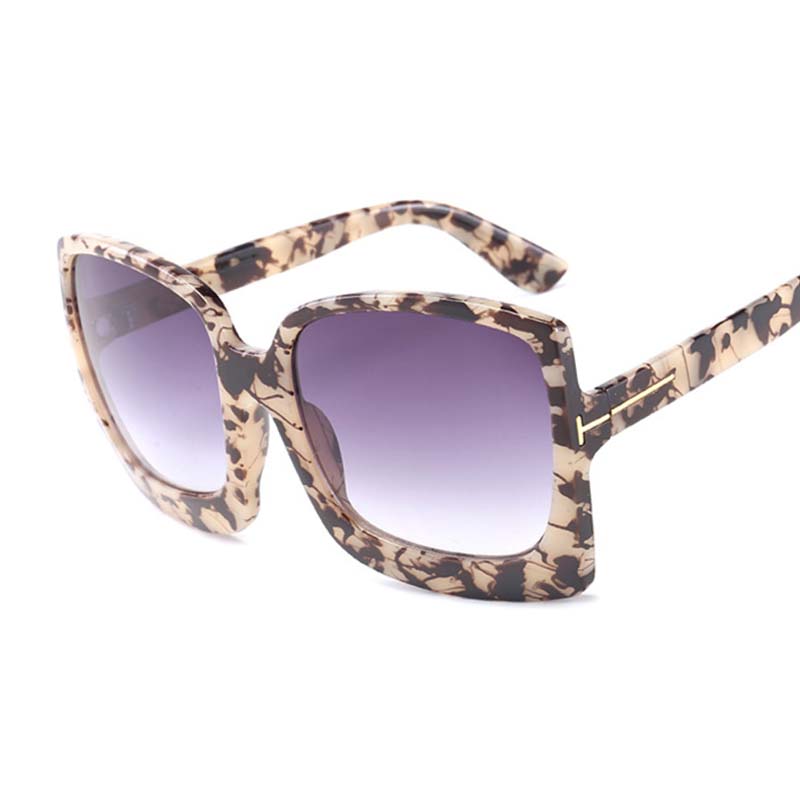 Солнцезащитные очки оверсайз Женские Черные Модные Квадратные Солнцезащитные очки Для Женщин Большая Оправа Винтажные Градиентные Сексуальные