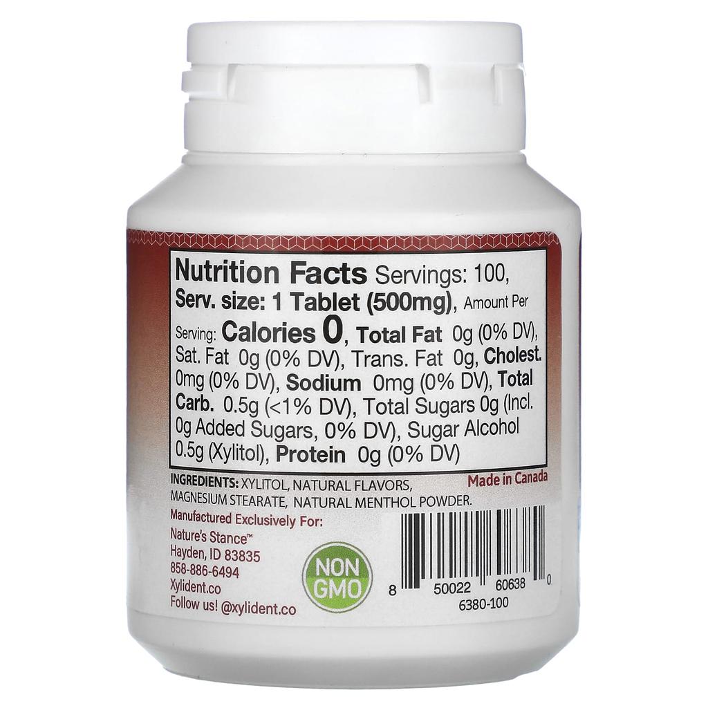 Dry Mouth Moisturizing Tablets, with Xylitol, Cinnamon, 100 Tablets